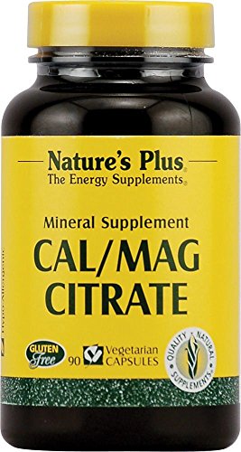 NaturesPlus Cal/Mag Citrate - 500 mg Calcium, 250 mg Magnesium, 90 Vegetarian Capsules - Bone Health Support Supplement, Promotes Heart Health - Gluten-Free - 30 Servings: Health & Personal Care